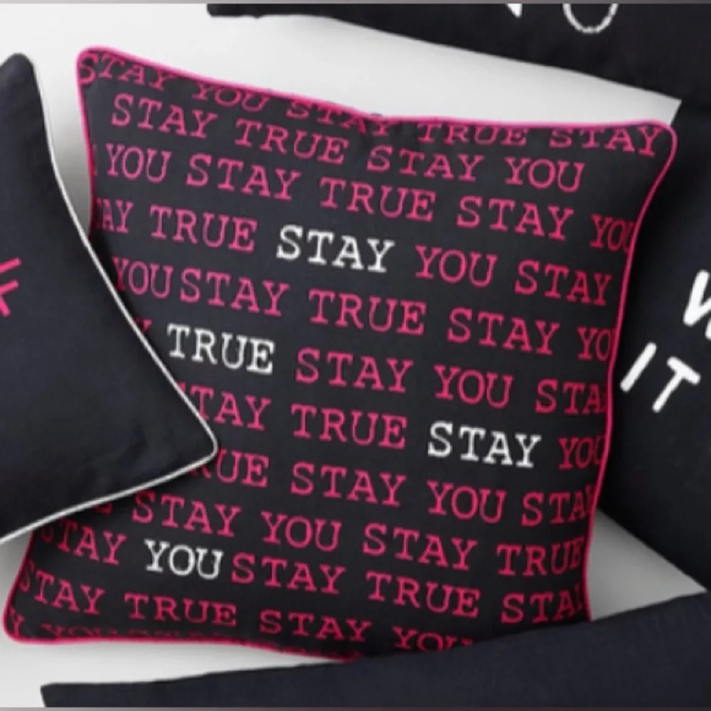 Restoration Hardware - “Stay True Stay You” 19X19 throw pillow case